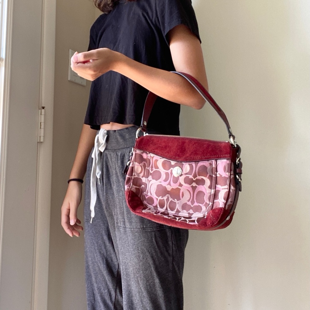 Coach signature hand bag